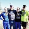 Three Westbrook ISD students will be representing their school at the state cross country meet to be held in Austin on Saturday, November 5. Those students who will be running for the blue and white are (left to right) Tae Morris, Brooklyn Magers and Andrew Cruces. They are shown with Coach Jeff Bontrager.