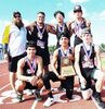 CONTRIBUTED PHOTO | MARIA KELLY
The Loraine boys cross country team won the district track meet held in Highland recently. Members of the team include (back row, left to right) Coach Aaron Maxwell, Damion Delgado, Trevin Copeland and Johnathan Lujan; (front row, left to right) Xander Ybarra, Eli Vargas and Matthew Bolen.