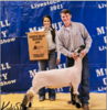 RESERVE GRAND CHAMPION LAMB – Winner was
Kash Wood. Pictured are (left to right) Reagan Hale and Kash Wood.